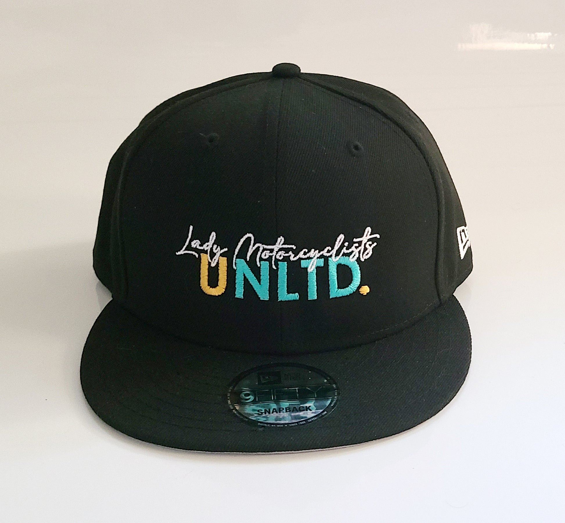 Embroidered Lady Motorcyclists Unlimited logo 9fifty authentic snapback cap